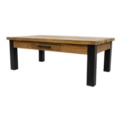 Salontafel Zaria 125x75cm - Naturel/zwart