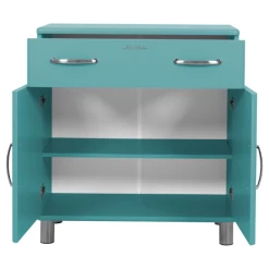 Bijzetkastje Malibu 2 Deuren 1 Lade - Laguneblauw -Songmics Winkel Ontwerp zonder titel 25 ae38