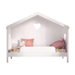 Bedhuisje Amori Met Achterwand En Uitvalbeveiliging - Wit -Songmics Winkel Ontwerp zonder titel 32 df6f