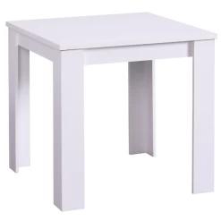 Eettafel Branco Vierkant 80x80cm - Hoogglans Wit -Songmics Winkel Ontwerp zonder titel 38 4804