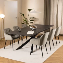 Irwine Rechthoekige Eettafel - Zwart Keramisch Blad, Kruisvoet 14 Irwine Rechthoekige Eettafel - Zwart Keramisch Blad, Kruisvoet -Songmics Winkel Ontwerp zonder titel 45 6d12