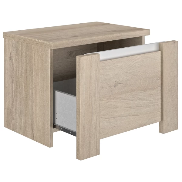 Nachtkastje Oberon Met Lade - Eik/wit 7 Nachtkastje Oberon Met Lade - Eik/wit - Afbeelding 5