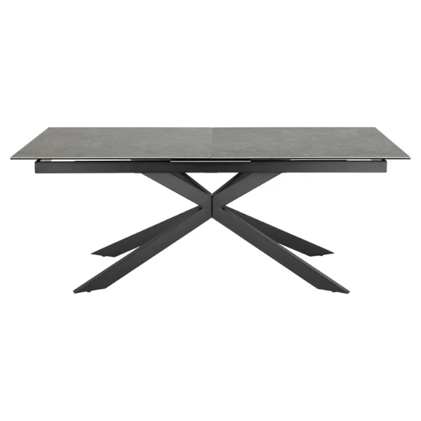 Irwine Rechthoekige Eettafel - Zwart Keramisch Blad, Kruisvoet 6 Irwine Rechthoekige Eettafel - Zwart Keramisch Blad, Kruisvoet - Afbeelding 4