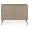 Commode Dot 109 Cm Met 1 Deur En 3 Lades - Eik/taupe -Songmics Winkel Ontwerp zonder titel 56 f227