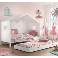 Bedhuisje Amori Met Bedlade - Wit -Songmics Winkel Ontwerp zonder titel 57 7e04