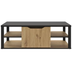 Salontafel Butch 110x60cm - Eik Decor/zwart -Songmics Winkel Ontwerp zonder titel 62 726c