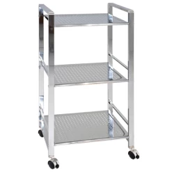 Rek Op Wielen Burak, 3 Legplanken - Grijs