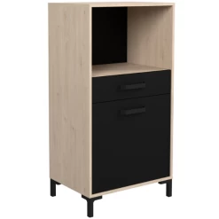 Microgolfkast Felicity 60cm, 1 Deur & 1 Lade - Naturel/zwart 17 Microgolfkast Felicity 60cm, 1 Deur & 1 Lade - Naturel/zwart -Songmics Winkel Ontwerp zonder titel 81 415a