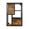 Wandrek Levels 50x75cm - Mangohout/ijzer -Songmics Winkel Ontwerp zonder titel 83 632a