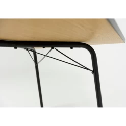 Eettafel Flow 90x90 Cm - Eik/zwart -Songmics Winkel Ontwerp zonder titel 88 5be1