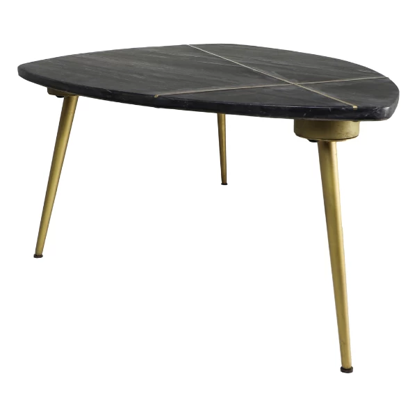 Salontafel Chandler 90x60cm - Zwart/goud 8 Salontafel Chandler 90x60cm - Zwart/goud - Afbeelding 6