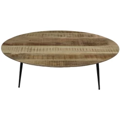 Salontafel Bern 130x80cm Mangohout - Naturel/zwart -Songmics Winkel Ontwerp zonder titel 96 1f4f