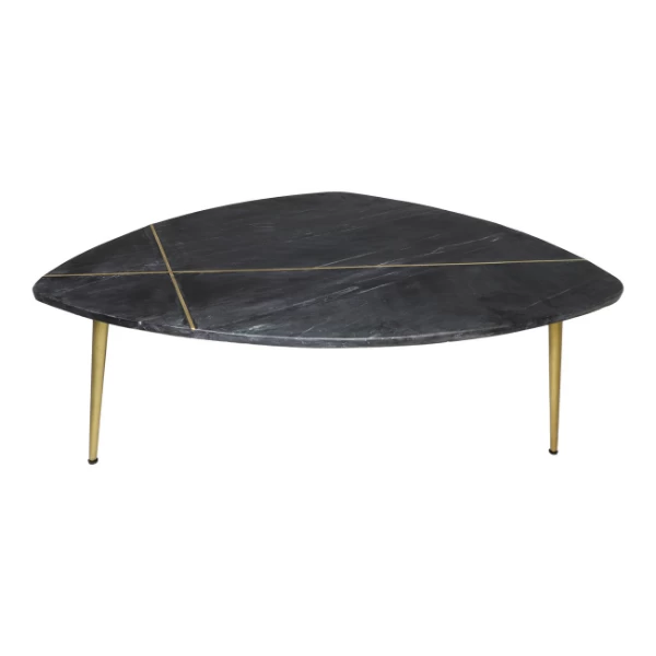 Salontafel Chandler 90x60cm - Zwart/goud 6 Salontafel Chandler 90x60cm - Zwart/goud - Afbeelding 4