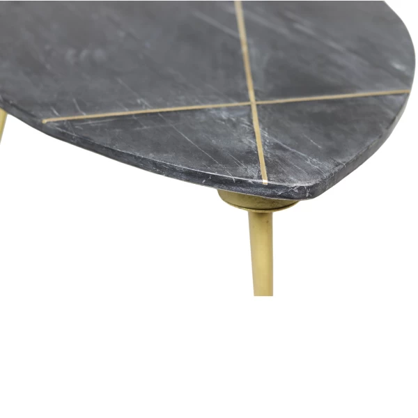 Salontafel Chandler 90x60cm - Zwart/goud 5 Salontafel Chandler 90x60cm - Zwart/goud - Afbeelding 3