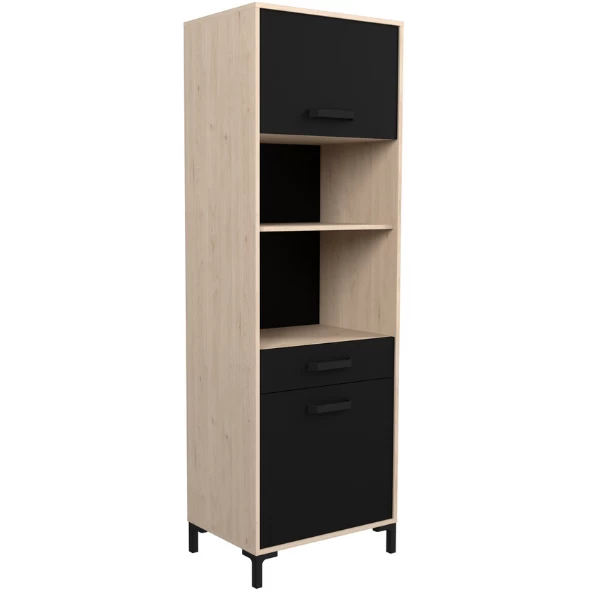 Buffetkast Felicity 60cm, 2 Deuren - Naturel/zwart 10 Buffetkast Felicity 60cm, 2 Deuren - Naturel/zwart - Afbeelding 8