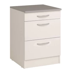 Onderkast Eko 60x60 Met 3 Lades - Wit