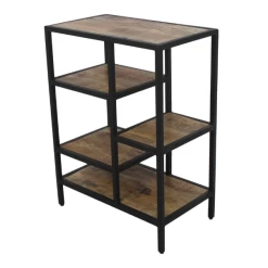 Open Vakkenkast Levels 60cm - Mangohout/ijzer