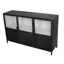 Dressoir Bronx 130cm Met 3 Deuren - Grijs/wit