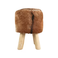 Poef Bangku ø33cm Rond – Geitenhuid