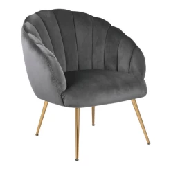 Fauteuil Dafne - Grijs/messing -Songmics Winkel Ontwerp zonder titel 2021 12 02T153430.119 c1d0