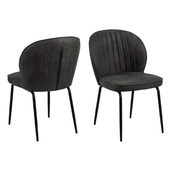 Eetkamerstoel Patri - Antraciet/zwart 11 Eetkamerstoel Patri - Antraciet/zwart - Afbeelding 9