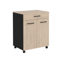 Kast Item 60x43x75cm 2 Deuren & 1 Lade Met Wielen - Eik/zwart -Songmics Winkel Ontwerp zonder titel 2022 01 20T155502.135 71ac