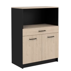 Kast Item 80x43x107cm 2 Deuren 1 Lade - Eik/zwart -Songmics Winkel Ontwerp zonder titel 2022 01 21T082311.084 e4a8