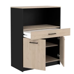 Kast Item 80x43x107cm 2 Deuren 1 Lade - Eik/zwart -Songmics Winkel Ontwerp zonder titel 2022 01 21T082518.601 9edc