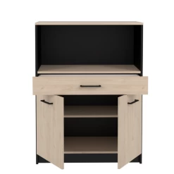 Kast Item 80x43x107cm 2 Deuren 1 Lade - Eik/zwart -Songmics Winkel Ontwerp zonder titel 2022 01 21T082657.176 9f56