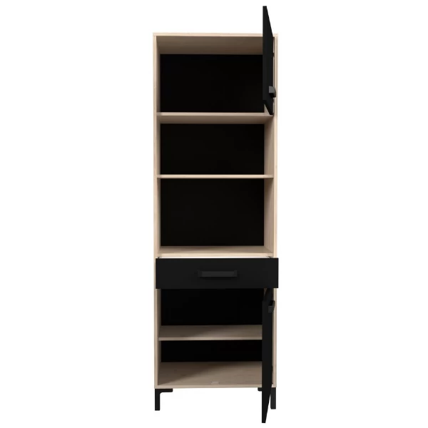 Buffetkast Felicity 60cm, 2 Deuren - Naturel/zwart 4 Buffetkast Felicity 60cm, 2 Deuren - Naturel/zwart - Afbeelding 2
