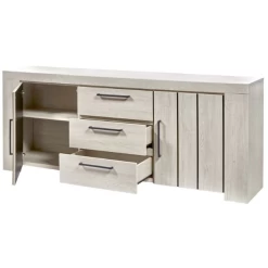 Dressoir Gilio 235cm, 2 Deuren & 3 Lades - Grijze Eik -Songmics Winkel Ontwerp zonder titel 2022 01 26T162800.699 534d