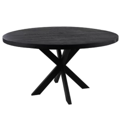 Eettafel Geraldton 140cm Rond Mangohout - Zwart -Songmics Winkel Ontwerp zonder titel 2022 01 27T110621.075 093c