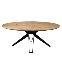 Eettafel Veneto 200x100cm Acaciahout - Naturel/zwart