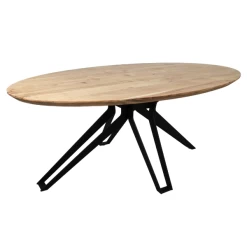 Eettafel Veneto 200x100cm Acaciahout - Naturel/zwart -Songmics Winkel Ontwerp zonder titel 2022 01 31T143538.418 59b5