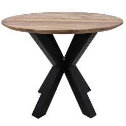 Eettafel Luzern Rond 100cm Acaciahout - Naturel/zwart -Songmics Winkel Ontwerp zonder titel 2022 01 31T144138.879 98f2