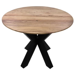 Eettafel Luzern Rond 100cm Acaciahout - Naturel/zwart -Songmics Winkel Ontwerp zonder titel 2022 01 31T144425.627 4bd6