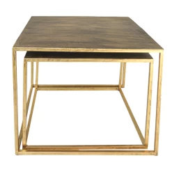 Salontafel Fletcher Set Van 2 Metaal - Antiek Goud -Songmics Winkel Ontwerp zonder titel 2022 02 02T095528.348 331c