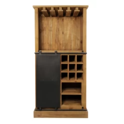 Wijnkast Blackburn 84x40x177cm Met 1 Deur En 2 Lades - Naturel/zwart -Songmics Winkel Ontwerp zonder titel 2022 02 03T114353.367 313d