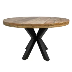 Eettafel Regina Rond 140cm Mangohout - Naturel/zwart -Songmics Winkel Ontwerp zonder titel 2022 02 04T141451.050 c2fb