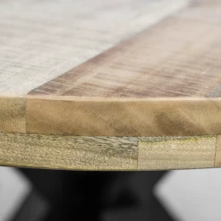 Eettafel Regina Rond 140cm Mangohout - Naturel/zwart -Songmics Winkel Ontwerp zonder titel 2022 02 04T141545.107 bf87