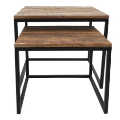 Salontafel Meike Vierkant Set Van 2 Mangohout En Metaal - Naturel/zwart -Songmics Winkel Ontwerp zonder titel 2022 02 21T104903.392 4c70