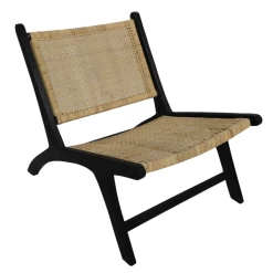 Loungestoel Dario Teakhout En Rotan - Naturel/zwart -Songmics Winkel Ontwerp zonder titel 2022 03 02T132812.609 d467