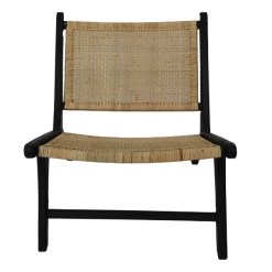 Loungestoel Dario Teakhout En Rotan - Naturel/zwart -Songmics Winkel Ontwerp zonder titel 2022 03 02T132840.355 0768