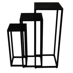 Sokkels Verona Set Van 3 Mangohout Visgraatmotief - Zwart -Songmics Winkel Ontwerp zonder titel 2022 03 02T155208.190 8442