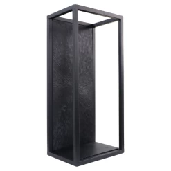 Wandbox Downton 25x55x18cm Mangohout En Metaal - Zwart