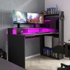 Gaming Bureau Zayn 150x70x140cm Spaanplaat - Antraciet -Songmics Winkel Ontwerp zonder titel 2022 04 11T165312.819 9e29