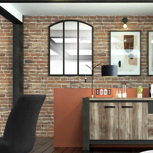 Spiegel Tribeca 95x120cm - Zwart 4 Spiegel Tribeca 95x120cm - Zwart - Afbeelding 2