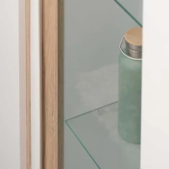 Vitrinekast Tannee 110x45x180cm 2 Deuren - Wit/eik -Songmics Winkel Ontwerp zonder titel 2022 06 01T091725.943 0cbe