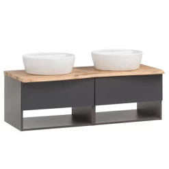 Wastafelmeubel Karan 121cm Met Twee Wastafels En 2 Lades - Antraciet/eik -Songmics Winkel Ontwerp zonder titel 2022 06 22T095034.223 4fc4