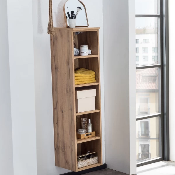 Open Kast Karan 30x35x130cm - Eik 3 Open Kast Karan 30x35x130cm - Eik